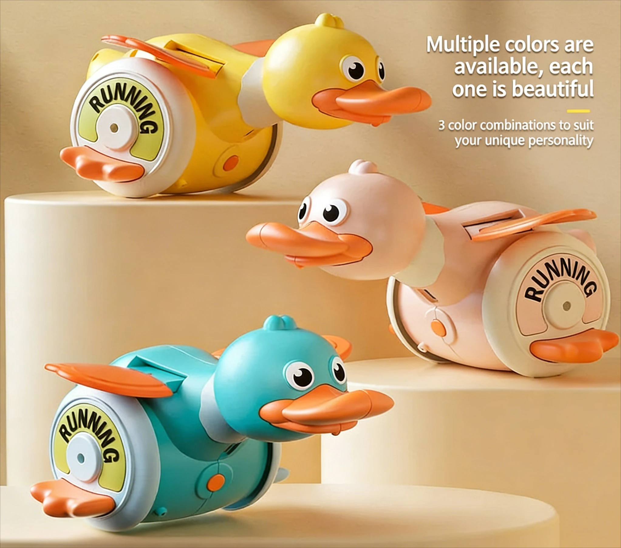 

USB Direct Charge Electric Rotating Duck Toy for Baby Crawling Guidance
