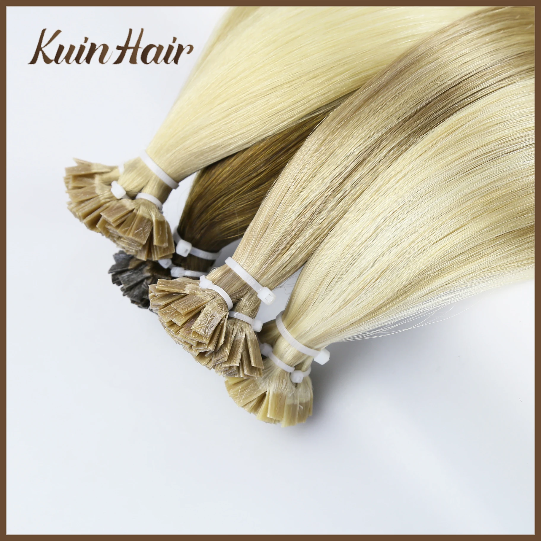 Flat Tip Hair Extensions Remy 100% Human Hairpieces Straight Keratin Capsules Tip Hair Extensions For Salon Pre Bonded 50pcs/Set