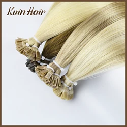 Flat Tip Hair Extensions Remy Real Human Hairpieces Straight Keratin Capsules Tip Hair Extensions For Salon Pre Bonded 50pcs/Set