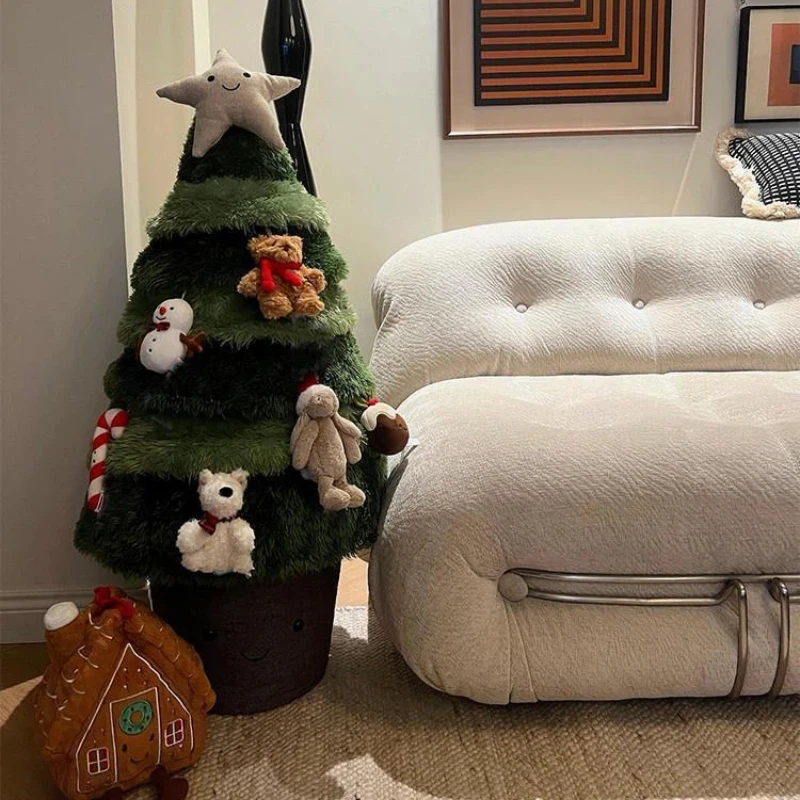 Árvore de natal brinquedo de pelúcia bonito kawaii macio pelúcia animal boneca travesseiro presente decoração para casa cena configuração foto adereços colecionáveis