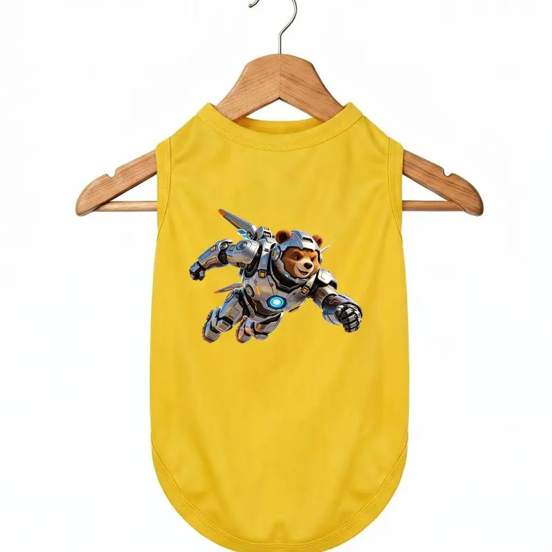 

Cool Robot Bear Dog Vest - Breathable Summer Pet Apparel for Small & Medium Dogs