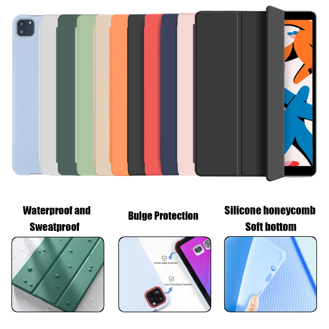 Pour iPad Air 4 Case 2021 Pro 11 Cover 2020 7 8 9e génération case 10.2 Air 5 2022 housse magnétique 9.7 Air 2 3 Pro 10.5 mini 6 5