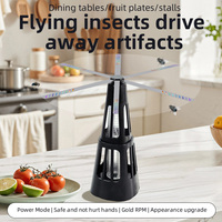 Qualitell 2-in-1 Smart Pest Control Table Fan Portable Outdoor Kitchen Fly Repellent and Bug Killer Lamp Food Protector