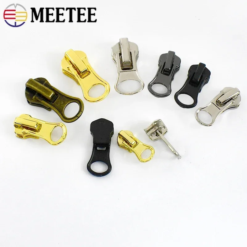 10/20pcs meetee 3#5#8# na zip posuvníku pro kov zipy sáček bunda zip tahoun DIY oblečení zips hlava spravit souprava šicí příslušenství