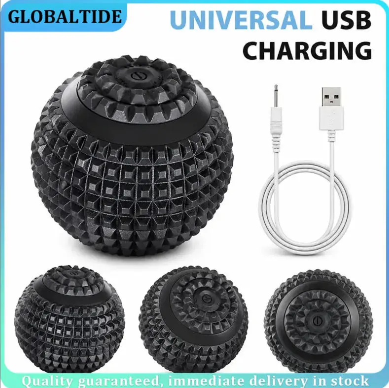 Electric Massage Ball Vibrating Foot Pain Relief Plantar Fasciitis Reliever Sport Fitness Gym Home Training Yoga Massager
