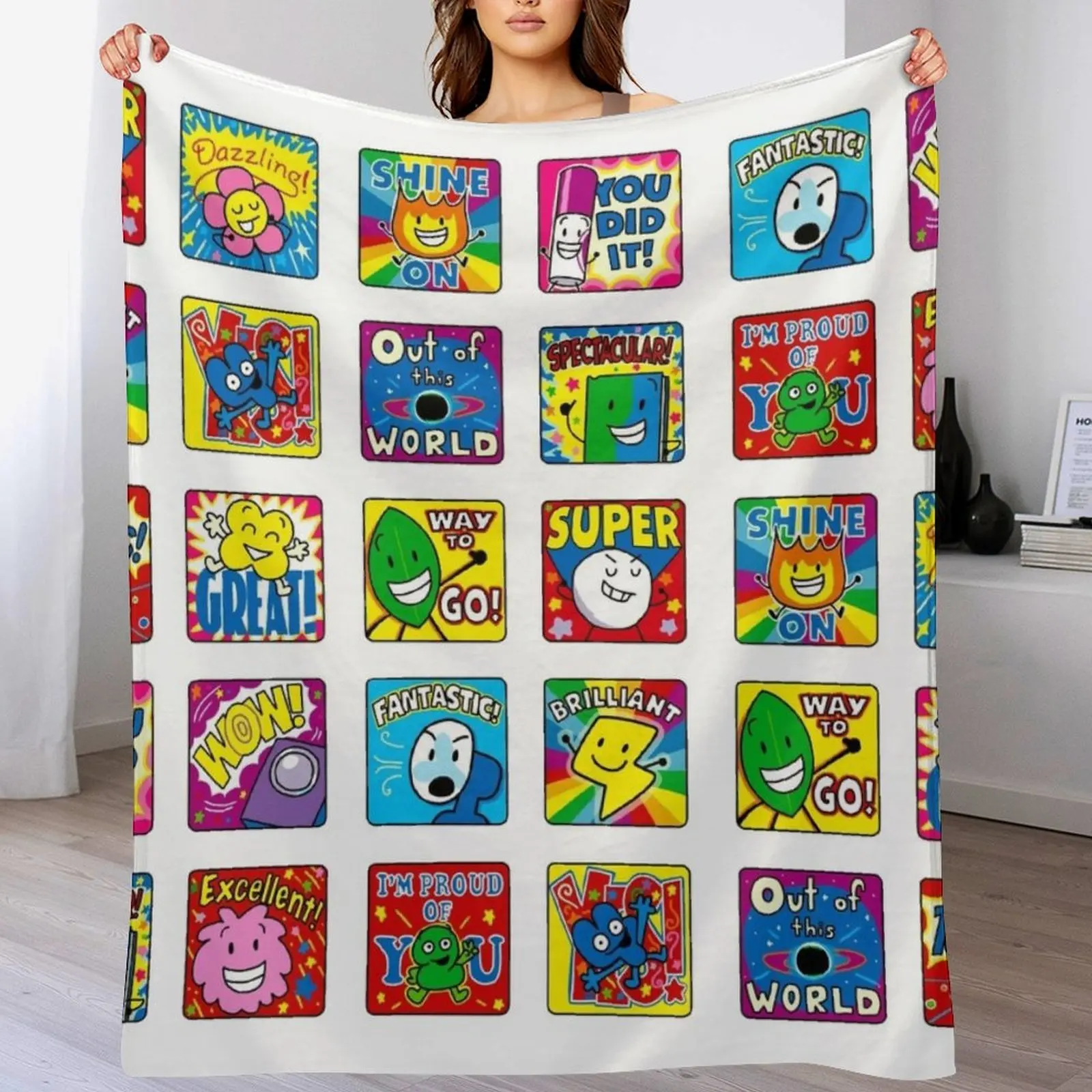 

BFDI Classroom 30 Pack Throw Blanket Nap For Decorative Sofa Summer Sofa Throw Blankets
