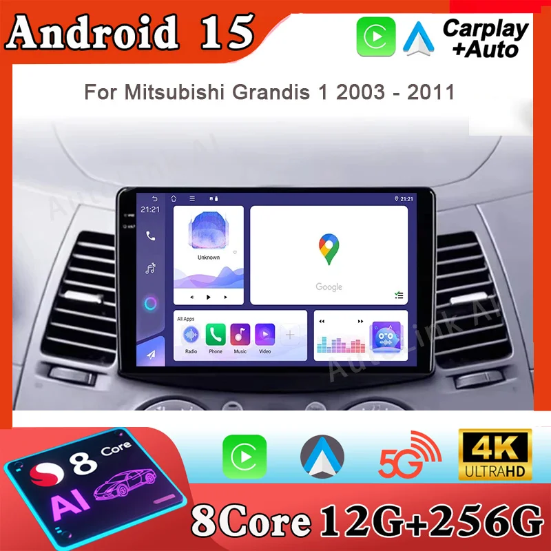 4G WIFI Head Unit For Mitsubishi Grandis 1 2003 - 2011 Android Auto Car Radio Multimedia Video Player GPS Navigation No 2din dvd