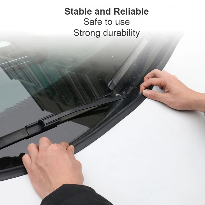 1.8M Windshield Rubber Seal Front Rear Windshield Sunroof Seal Strips Dustproof Sealing Strip Wiper Cover Rubber Trim Waterproof