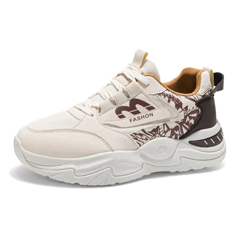 أحذية رياضية عصرية للرجال بجزء سفلي سميك قابلة للتنفس، أحذية رياضية صيفية متعددة الاستخدامات، أحذية مسطحة مريحة تناسب الجميع #5