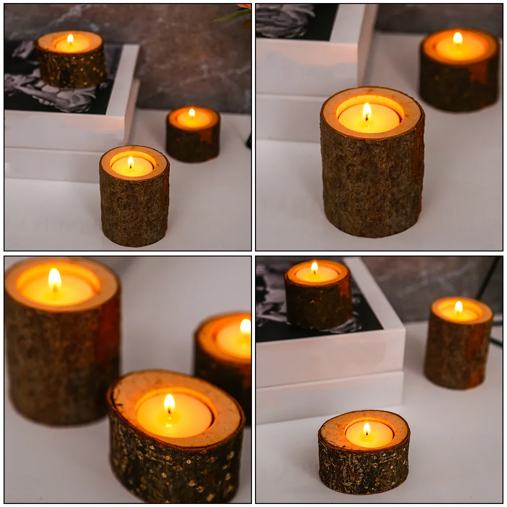 5 قطعة حامل شموع كلاسيكي شمعدان خشبي زخرفة ديكور حفل زفاف مهرجان صينية تخزين متجر مكتب المنزل #6