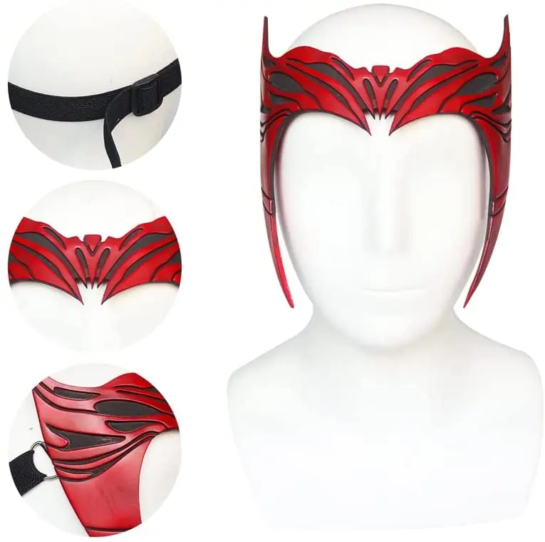 Bulex-Pièce de sauna de sorcière écarlate pour femme, couronne de cosplay d'Halloween, masque Tim, accessoires de costume de fête, Wanda Maximoff