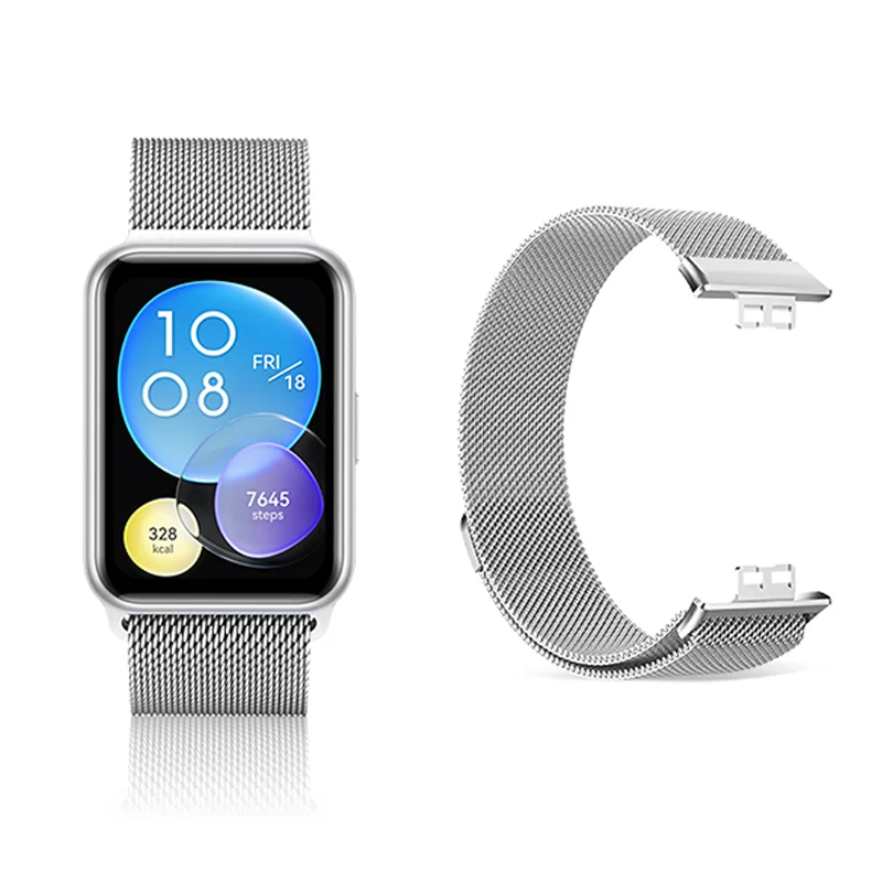 

Band For Huawei Watch FIT 2 Strap stainless steel watchband Magnetic metal accessories correa bracelet Huawei Watch fit2 Strap