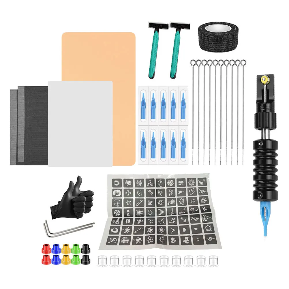 

1Set Tattoos Kit High-Quality DIY Tattooing Pen Holder with Needles for Home Use and Professionals Lightweight Travel-Friendly