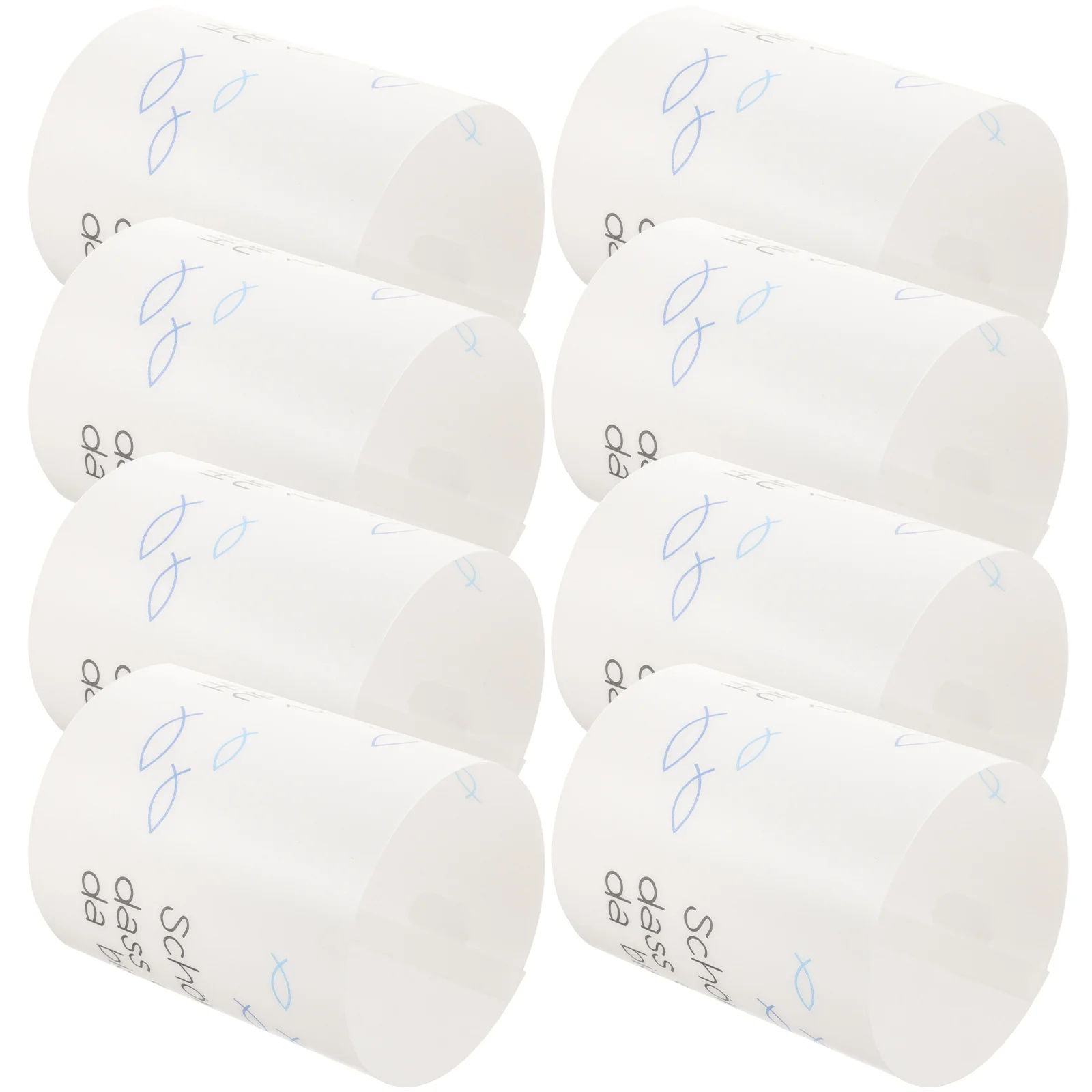 8 قطعة ظلال بلاستيكية مفتوحة نهاية اسطوانة يغطي لحاملي ديكور المنزل حفلة جو غطاء اسطوانة بلاستيكية