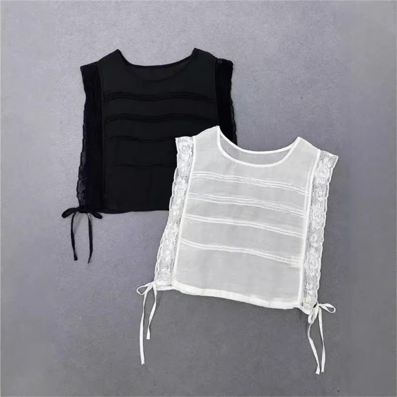 Johnature Summer New Forest Equipped Strappy Vests Tops Slits On Both Sides Layered Versatile Ramie Vintage Loose Vests 2024 New