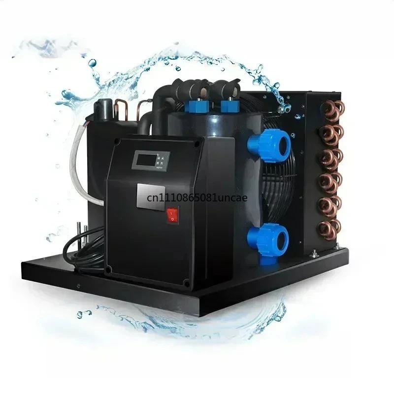 500L-2000L Portable Cold Water Pump 1-3HP Aquarium Ice Bath Chiller Heater Pure Titanium Evaporator Seafood Cooling