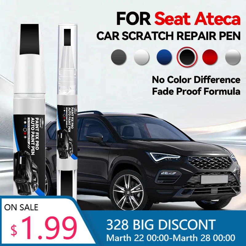 

Ручка-корректор для ремонта лакокрасочного покрытия автомобиля, для SEAT Ateca 2016-2025, аксессуар для устранения царапин, белый, синий, серый