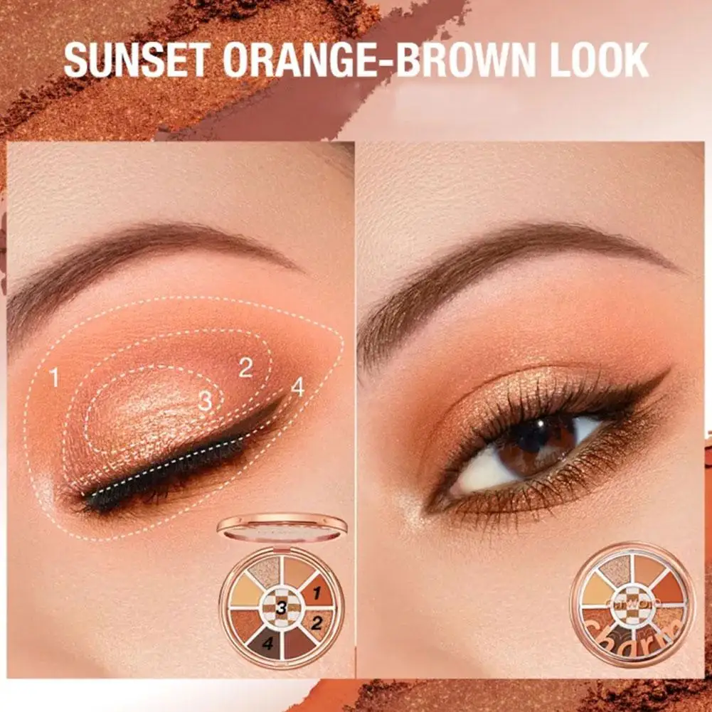 Paleta de sombras de ojos, brillo mate nacarado, fácil de iluminar, resaltador de maquillaje, sombra de ojos brillante Natural, R6p7