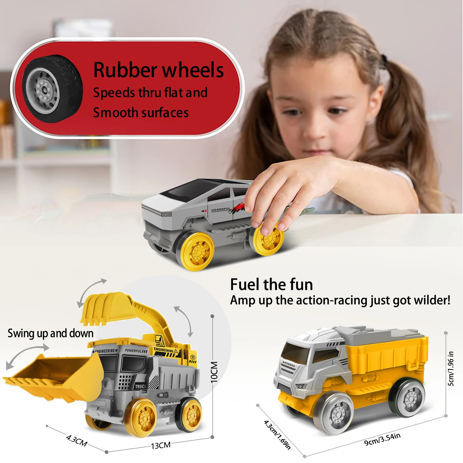 Magic Climbing Engineering Electric Track Toy Car Train Zabawki dla chłopców - Zabawki edukacyjne dla dzieci Pomysł na prezent urodzinowy dla dzieci