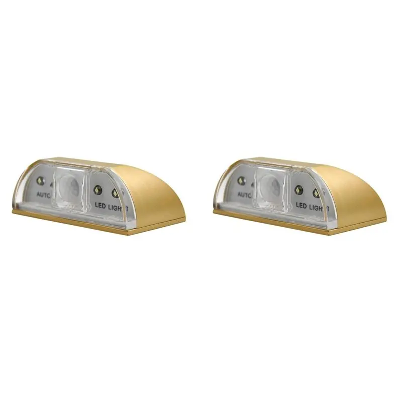 2X LED Intelligent Keyhole Light Lamp Door Lock Sensor Lamp - Battery Operated Auto Sensor Motion Detector With 4 LED-Y41A