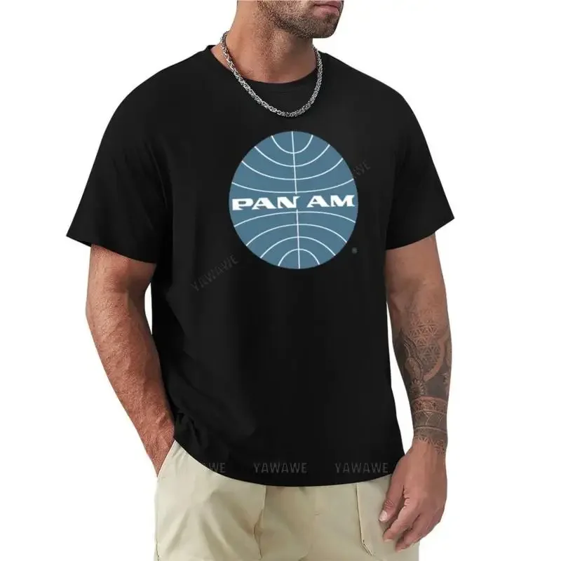 Pan Am Early 1950s Globe Thin Frame Inverted T-Shirt oversized t shirts sweat shirt summer top mens t shirts pack Male fashion