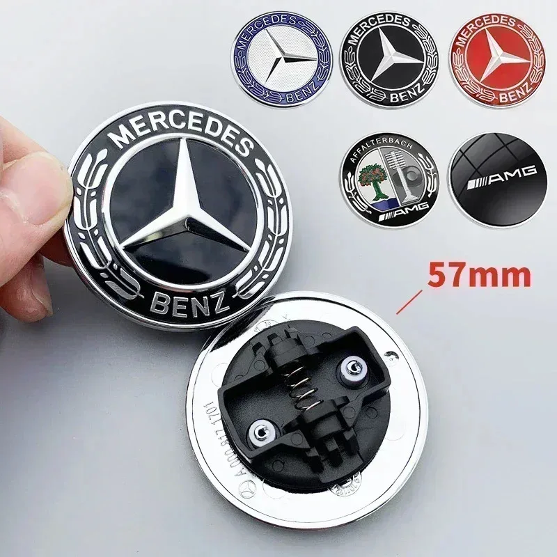 

1pcs 57MM ABS New Car Front Hood Logo Cover Bonnet Emblem Badge For Mercedes Benz B/C/E/S Class A Class C200L GLC GLK CLA