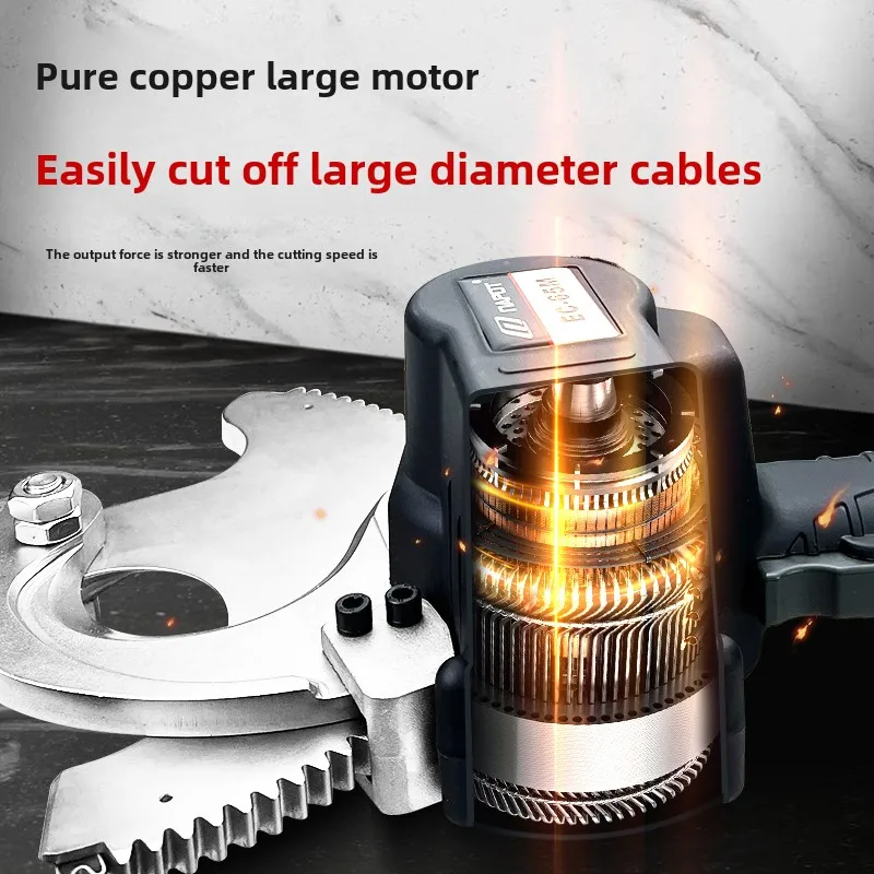 EC-50M Electric Ratchet Cable Cutter Gear Type Wire Scissors 220V Pliers for Cutting Copper Steel Strand Hydraulic Tools