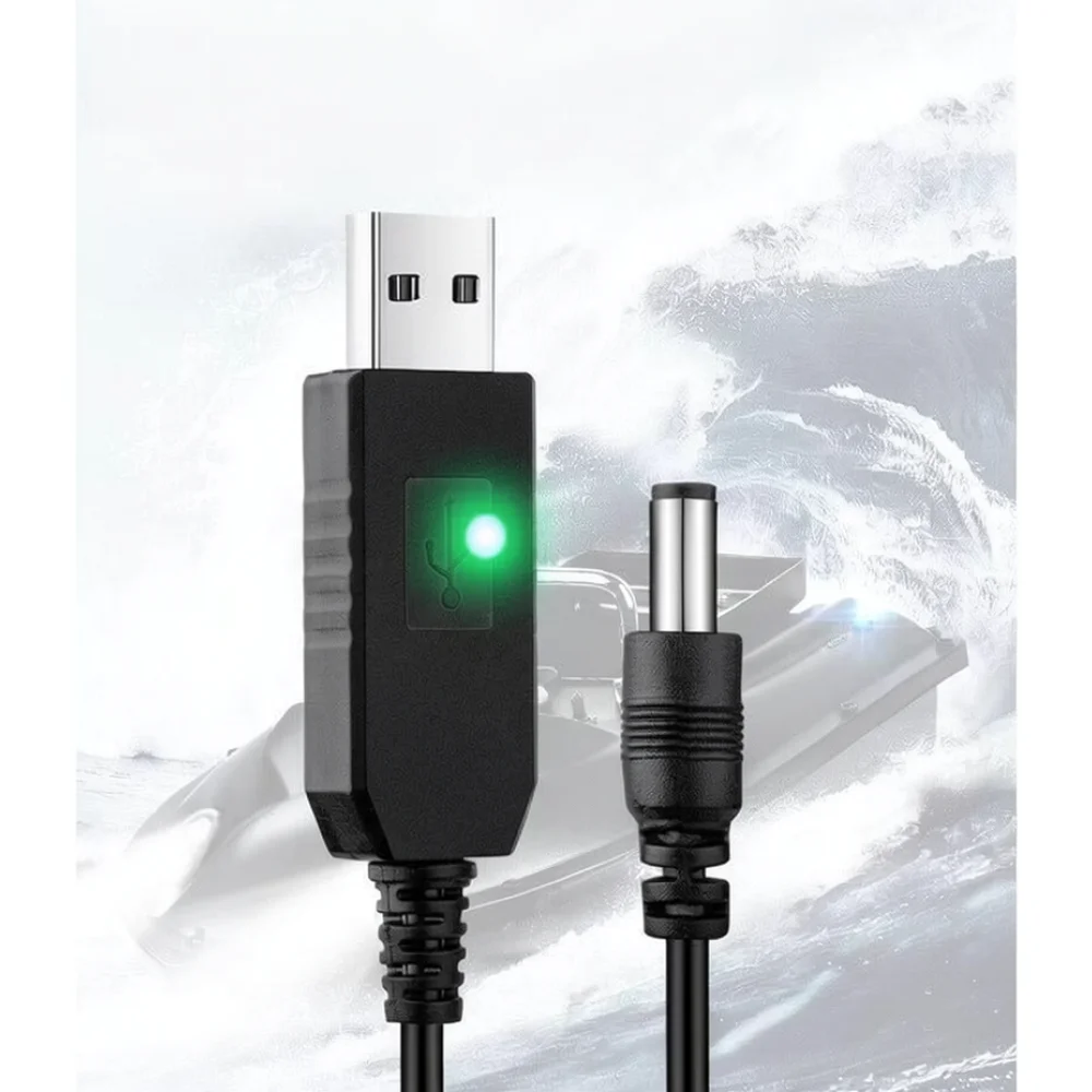 USB Power Adapter Cable For Wireless Router Modem LED Light Strip Step Up Boost Converter Cord Portable Charger