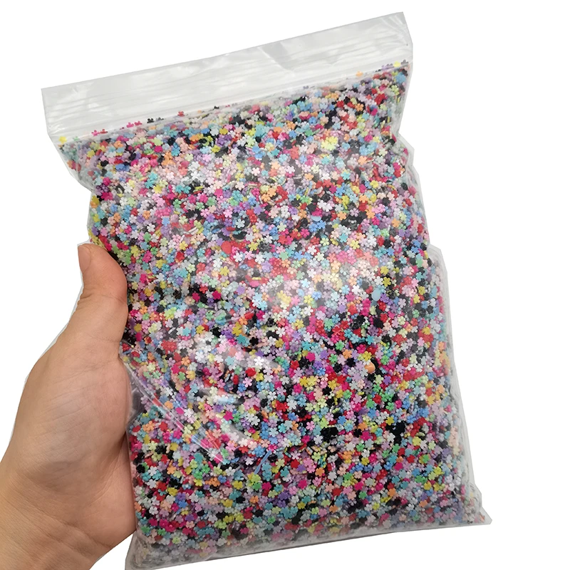 Bulk 500g fiori acrilici Nail Art Charms strass decorazione parti del chiodo perline miste in acciaio per unghie accessori per Nail Art forniture