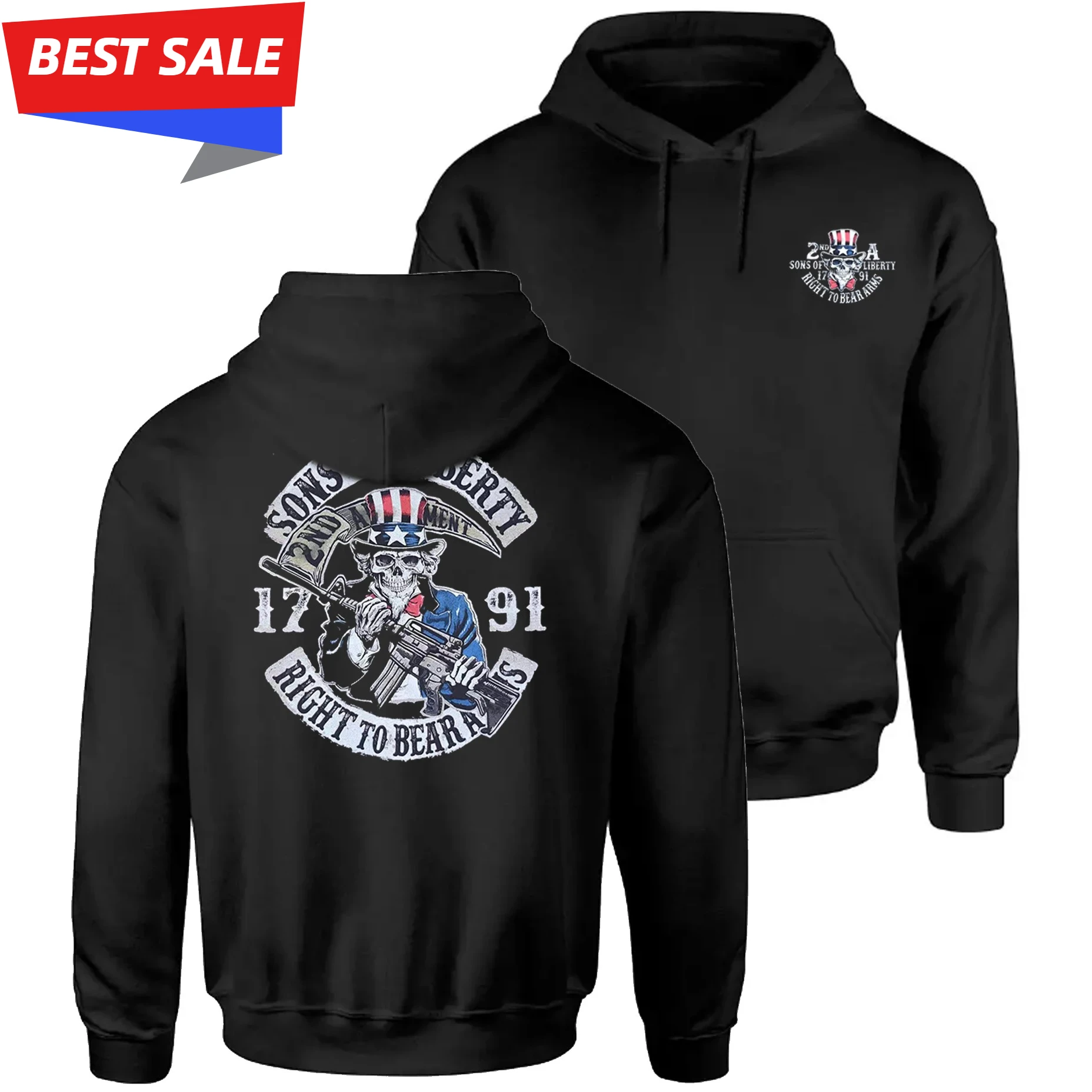 

Толстовка с капюшоном Right To Bear Arms Sons of Liberty 2nd Amendment Skull, 100% хлопок, удобная повседневная мужская толстовка, уличная одежда
