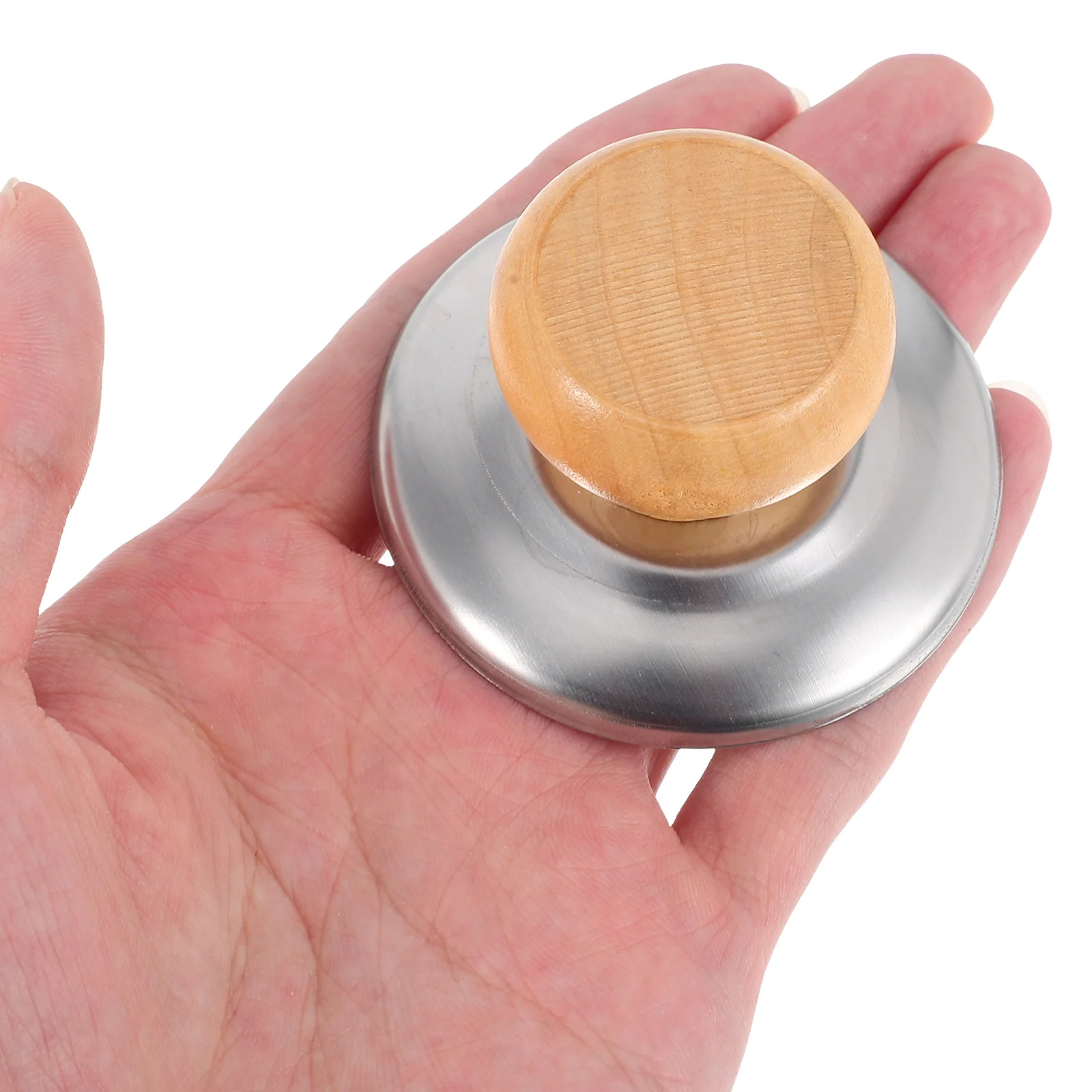 

4Pcs Heat Resistant Wooden Pot Lid Knobs Universal Replacement Handles Stylish Grip for Cookware Pans Lid Knob Handle