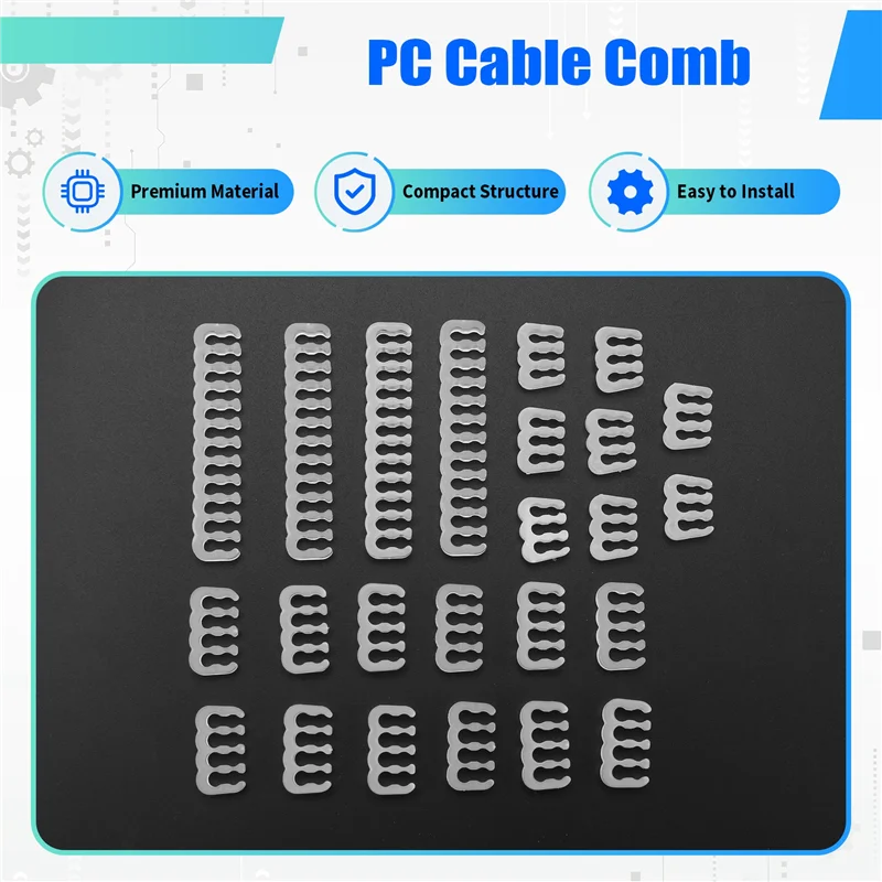A86G-24PCS/Lot PC Cable Comb Motherboard 24Pin 8Pin 6Pin Cable Comb For Computer Gesleeved Up To 3.4 Mm