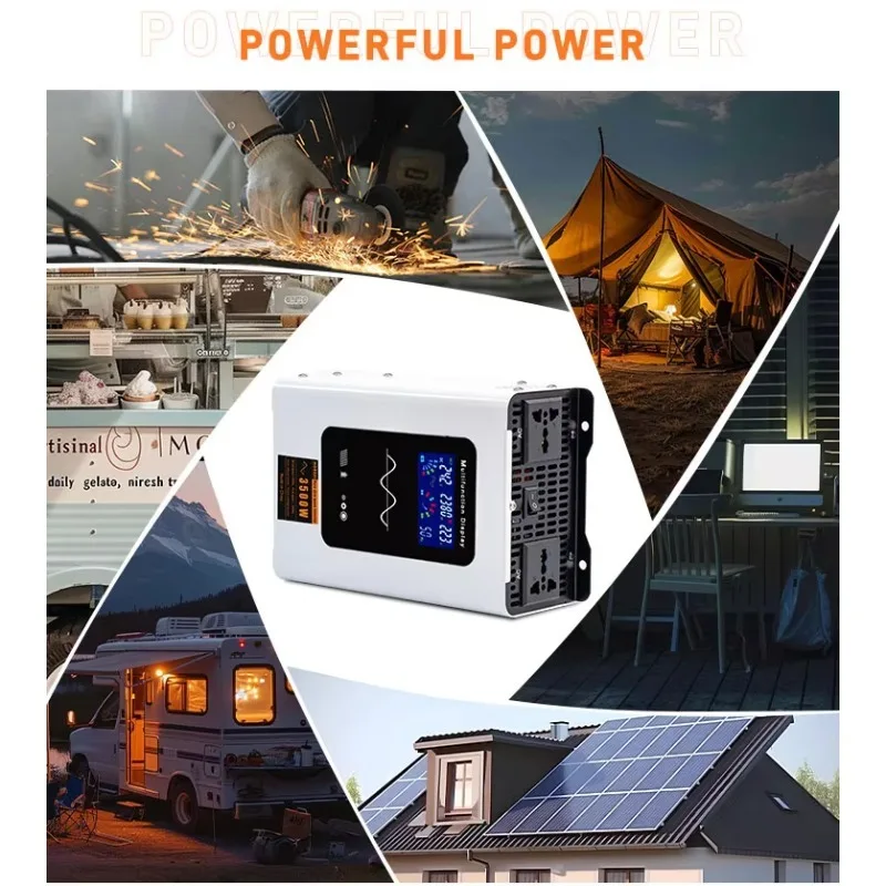 3500 واط موجة جيبية نقية المزدوج تيار مستمر/التيار المتناوب العاكس 12 فولت 220 فولت الطاقة الشمسية قوة السيارة 50/60 هرتز الناتج 4000 واط المنزل المحرك الاستخدام الصناعي 110 فولت