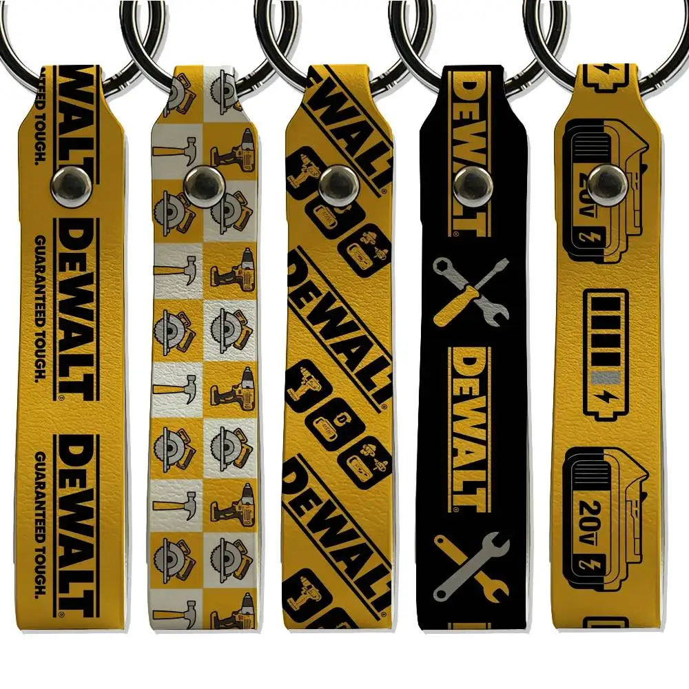 Motorcycle DEWALT Simple Keychain Lightweight Key Ring Backpack Charm Card Holder