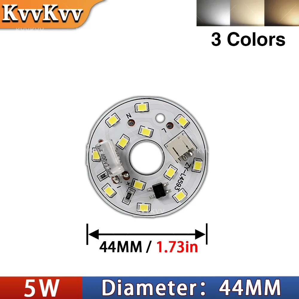 KVVKVV AC220V 240V LED Lamp Plate 5W 6W 12W 15W DOB 2835 SMD Module Light Source Panel White Warm White No Driver Needed Chip