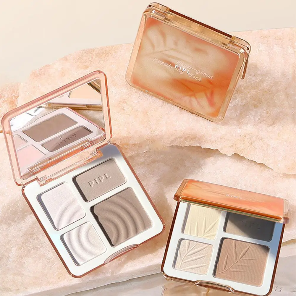 Facial Highlighter แต่งหน้า Palette Face Matte Shadow Lasting Glow Brighten Contour Shimmer Powder 3D จมูกเครื่องสําอางค์