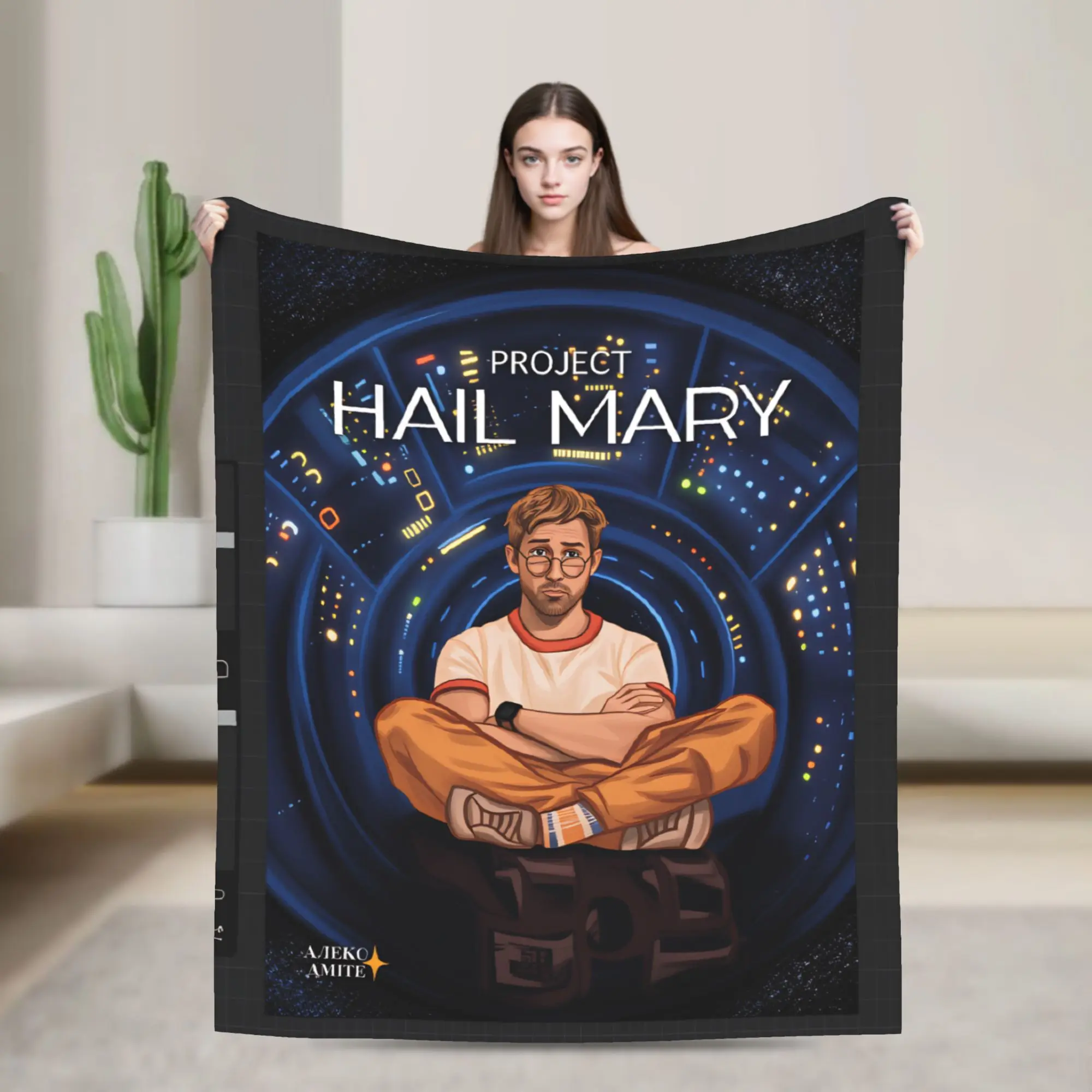 Project Hail Mary Flannel Blanket  Warm Bedding Throws for Couch Bed Decorative Funny Bedspread Sofa Bed Cover