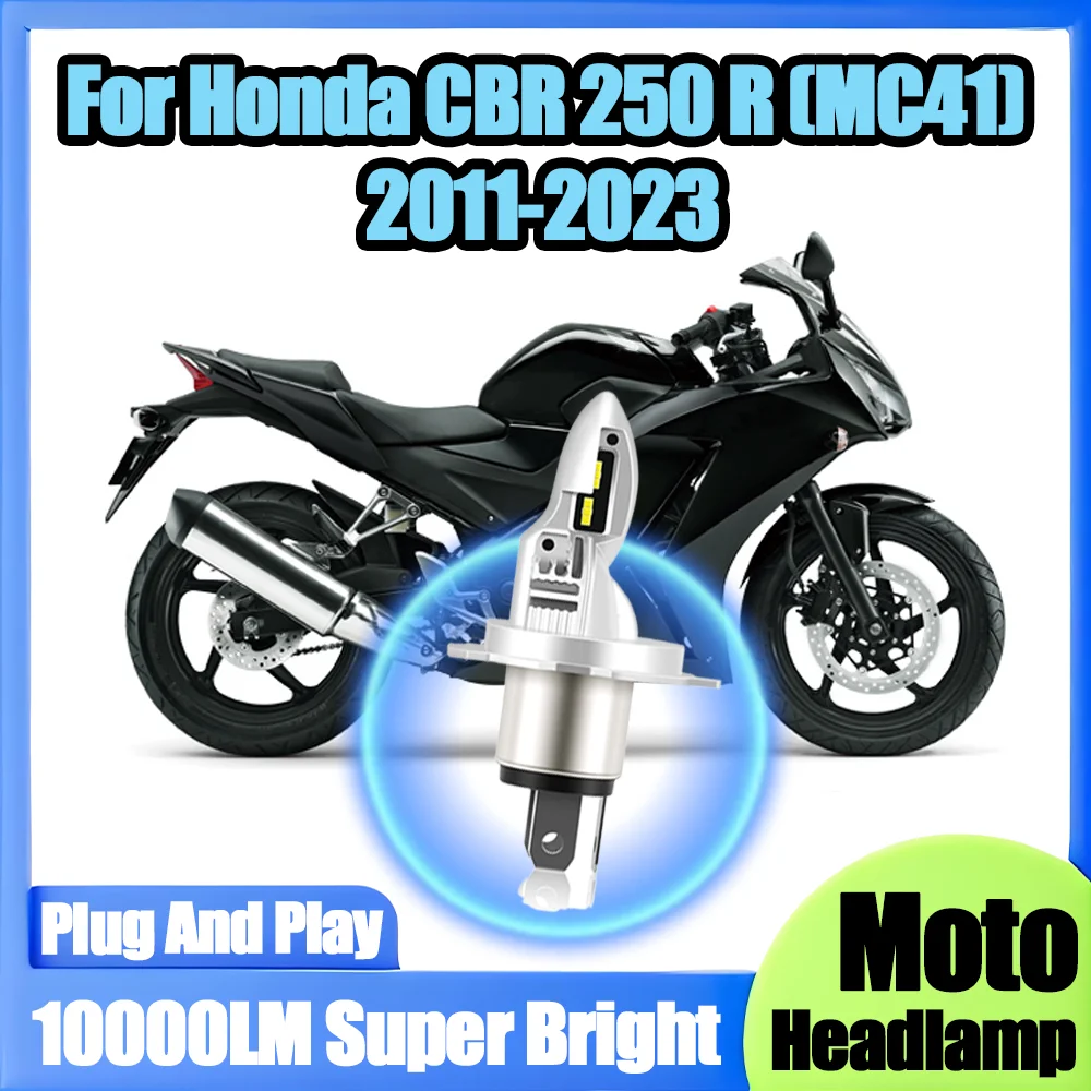 1PCS High Low Beam H4 LED Headlight Super Bright 10000LM High Power Motorcycle Head Lamp For Honda CBR 250 R (MC41) 2011-2023