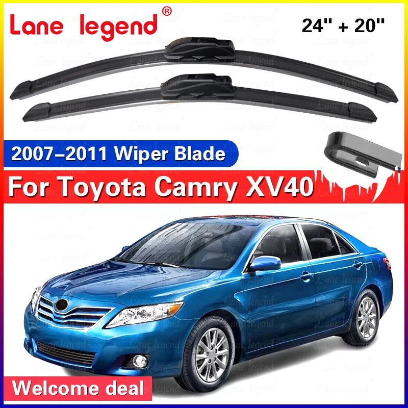 

2 шт. передний дворник для Toyota Camry XV40 2007 2008 2009 2010 2011, щетка стеклоочистителя 24 "+ 20" автомобильные аксессуары