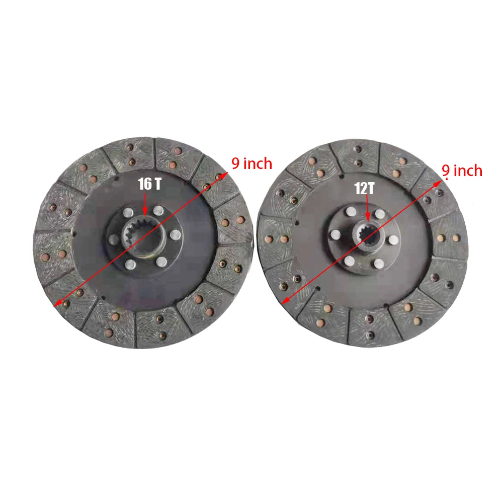 

set of clutch disc 9 inches 6 / 16 splines for JINMA JM304 - JM354 tractor, part number: 304.21S.015 / 34.21S.013