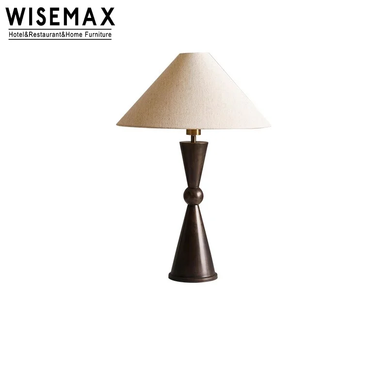 WISEMAX FURNITURE moderne classique chambre chevet veilleuse lampes salon bureau Art Base en bois lampe de Table pour la décoration intérieure