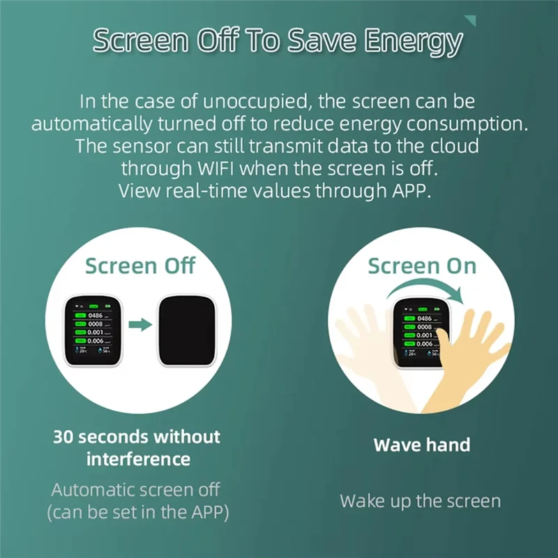 SQPP-Tuya WIFI 8 y 1 Monitor de calidad del aire HCHO TVOC PM1.0 PM2.5 PM10 probador temperatura humedad medidor Detector de dióxido de carbono