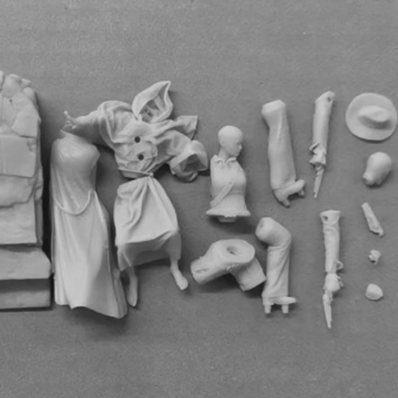 Kobieta zabójcza, która zabija złe ludzie diy zestaw do montażu modelu z żywicy w skali 1/24 niezmontowana i niepomalowana statua zabawka