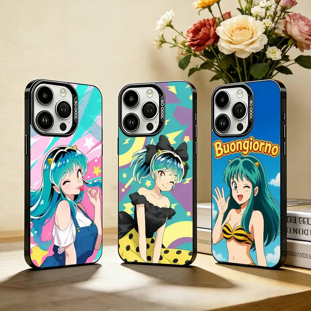 

LUM Anime T-Urusei Y-Yatsura Phone Case For IPhone 16 17 15 14 12 13 Pro Max Black Color Shockproof Cover