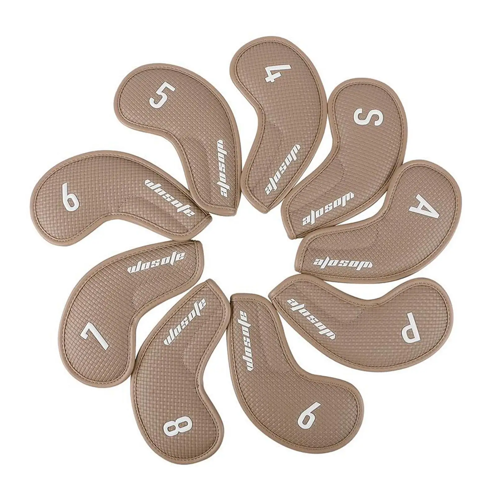 9x Golf Iron Covers Set Golf Club Head Covers Soft Anti-Scratch