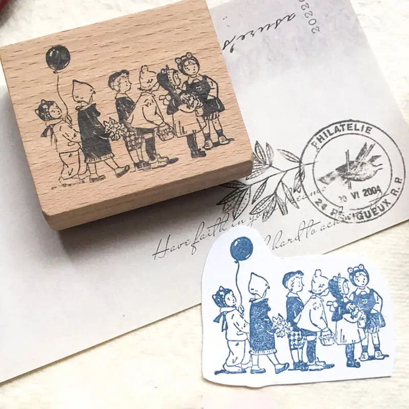 Timbre Scrapbooking En bois 10+ types Enfance Journalisation Album de coupures Tampons en caoutchouc