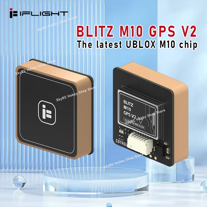 IFlight BLITZ M10 V2 GPS Integrated Compass Module QMC5883L Built-in TCXO Crystal and Farad Capacitor for FPV Parts