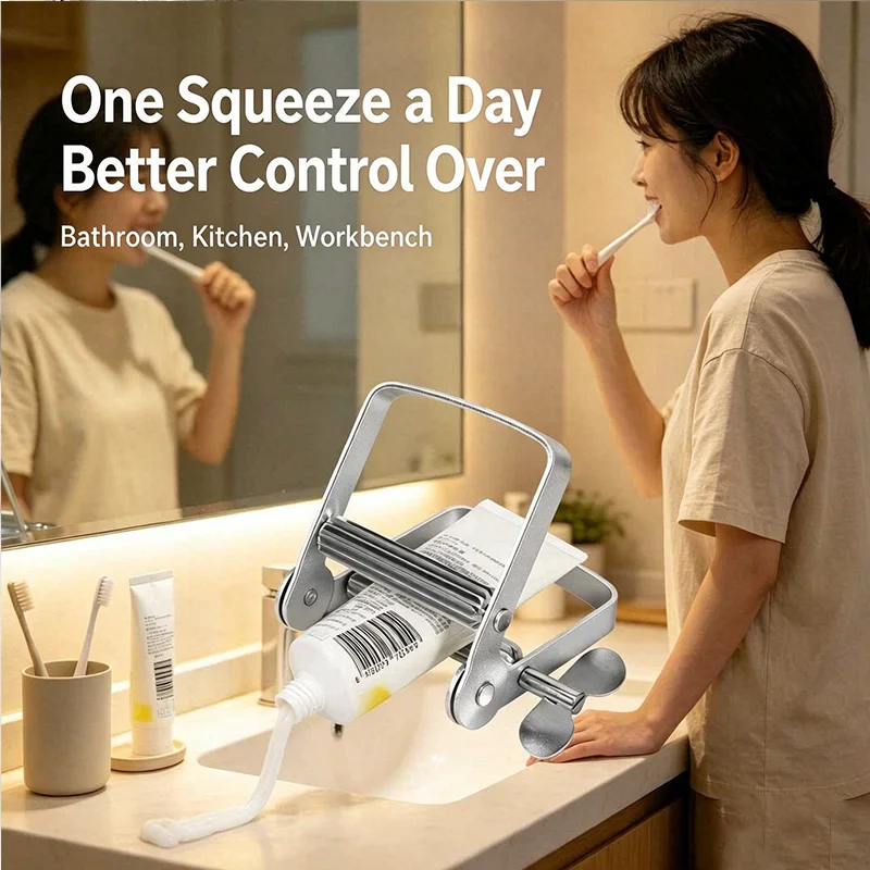 Handle Type Rolling Toothpaste Squeezer Fun Key Type Hand Cream Hair Cream Squeezer Facial Cleanser Extrusion  Accessories
