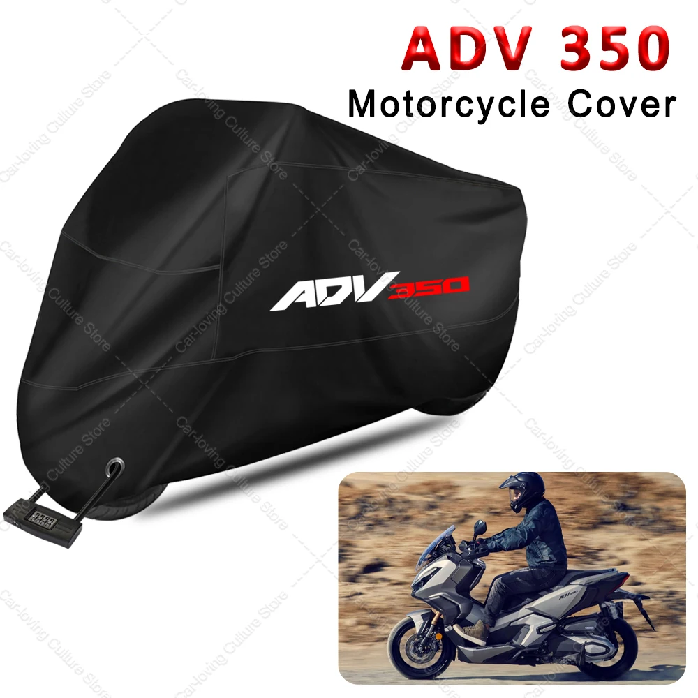 

For ADV 350 Motorcycle Accessories Motorcycle Cover for All Seasons Outdoor Rain Dustproof UV Protector Covers（265*105*125）