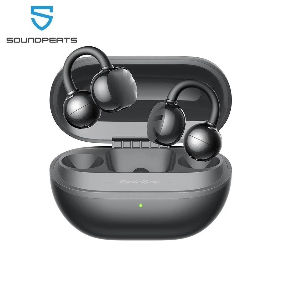 SoundPEATS POP Clip Wireless Earphones Bluetooth 5.4 Opean-Ear Wireless Earbuds IPX5,Gaming Mode Low Latency, Multipoint Pairing